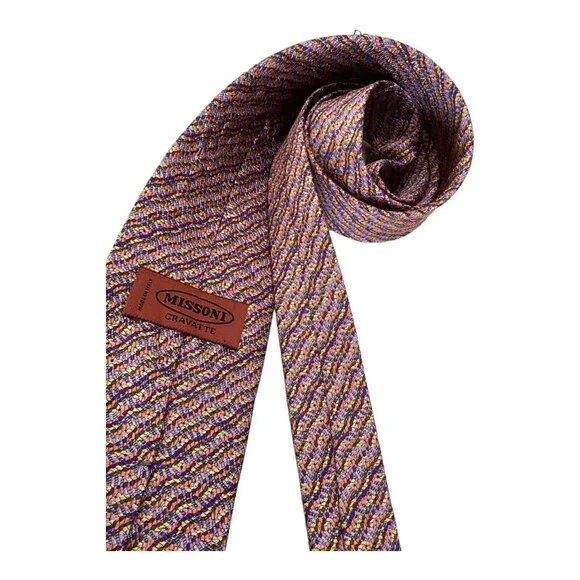 MISSONI Muticolor Art Print Silk Tie Italy 59/3.75 EC